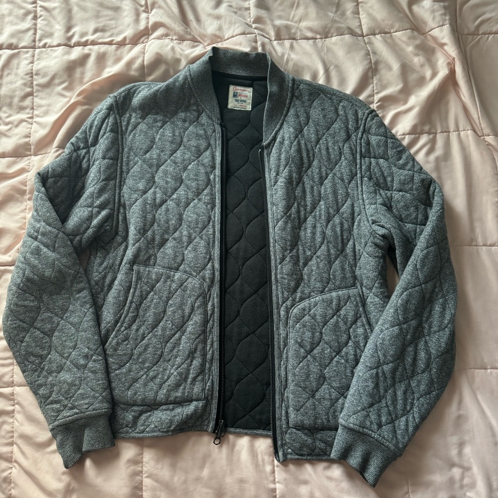 Todd Snyder x Champion bomber jacket in Salt and Pepper